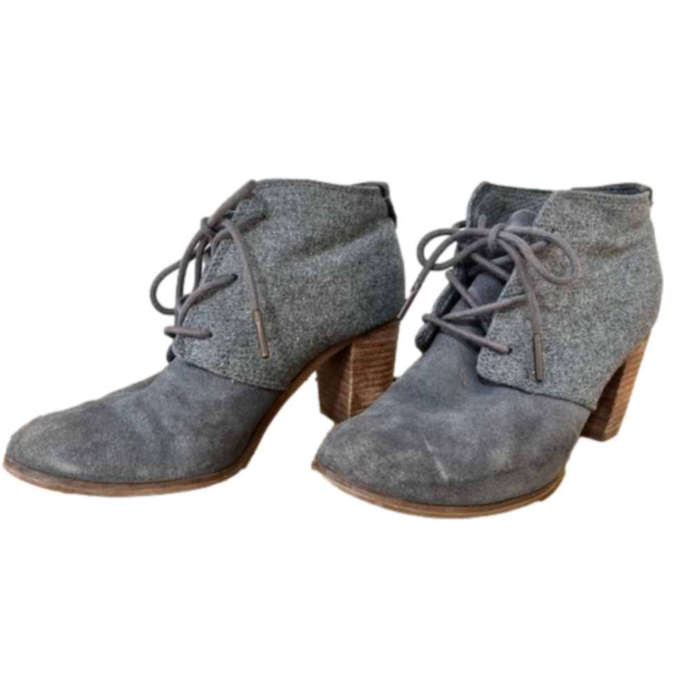 TOMS Lunata Grey Suede Lunata Booties